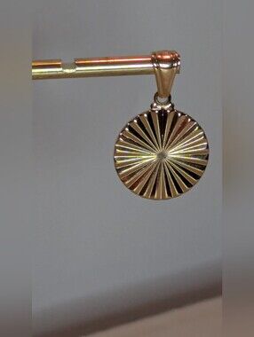 18kt Brazilian Gold Filled Sunburst  Pendant 1" Total Length W072126-03